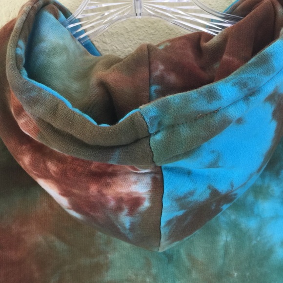 Paradise Island Zippered Hoodie Tie Dye Medium - Picture 4 of 7